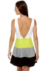 Color Bar Quartet Neon Yellow Color Block Dress