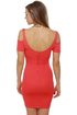Mystery Woman Coral Red Dress