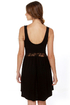 Middle Women Lace Black Dress