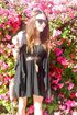 Middle Women Lace Black Dress