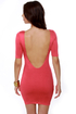 Plunges Past Coral Dress