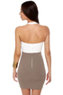 Cut for the Chase Ivory and Taupe Dress