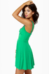 Flare de Lis Sea Green Dress