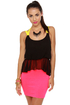 Blacklight House Black and Neon Pink Dress