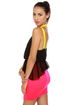 Blacklight House Black and Neon Pink Dress