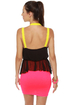 Blacklight House Black and Neon Pink Dress