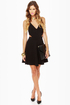 Stuck on You Cutout Black Dress