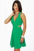 Stuck on You Cutout Green Dress