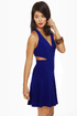 Stuck on You Cutout Royal Blue Dress