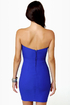 Get Low Strapless Cobalt Blue Dress