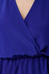Border Up Blue High-Low Halter Dress