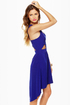 Catch the Wind Blue Cutout Dress