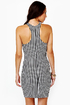 At the Races Black and White Striped Dress