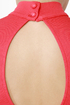 Triple Scoop Sleeveless Red Dress