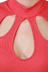 Triple Scoop Sleeveless Red Dress