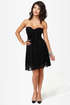 Madame Bow-vary Strapless Black Dress