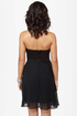 Madame Bow-vary Strapless Black Dress
