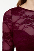 Wish You Were Sheer Burgundy High-Low Lace Dress