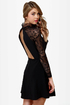 Strike of Midnight Black Lace Dress