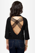 Opening Lines Backless Black Blazer