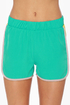 Windsurfer Girl Color Block Teal Shorts