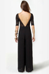 Jump Up Lace Black Jumpsuit