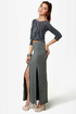 Makin\' Moves Heather Grey Maxi Skirt