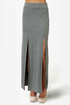 Makin\' Moves Heather Grey Maxi Skirt