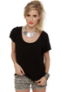 Crossfire Cutout Black Top