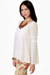 First Folio Sheer Ivory Top