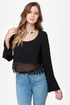 Crop It Like It\\\\\\\'s Hot Black Lace Top