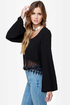 Crop It Like It\\\\\\\'s Hot Black Lace Top