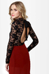 Fan the Fire Black Lace Top
