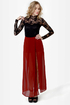 Fan the Fire Black Lace Top