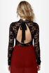 Fan the Fire Black Lace Top
