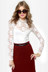 Fan the Fire Ivory Lace Top