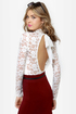 Fan the Fire Ivory Lace Top