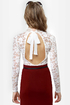 Fan the Fire Ivory Lace Top