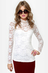 Fan the Fire Ivory Lace Top