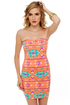 Sizzling Southwest Orange Print Dress