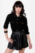 Into the Sunset Studded Black Button-Up Top