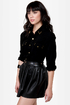 Into the Sunset Studded Black Button-Up Top