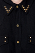 Into the Sunset Studded Black Button-Up Top