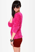 What a Softie Fuzzy Hot Pink Sweater