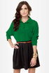 Seeing Double Sheer Green Button-Up Top
