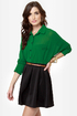 Seeing Double Sheer Green Button-Up Top