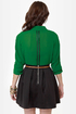 Seeing Double Sheer Green Button-Up Top