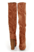 Ardiente Sole Freedom Tan Platform Knee High Boots