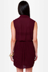 Chain Station Burgundy Dress