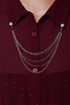 Chain Station Burgundy Dress